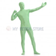 Full Body  green  Lycra Spandex Bodysuit Solid Color Zentai  suit Halloween Fancy Dress Costume 